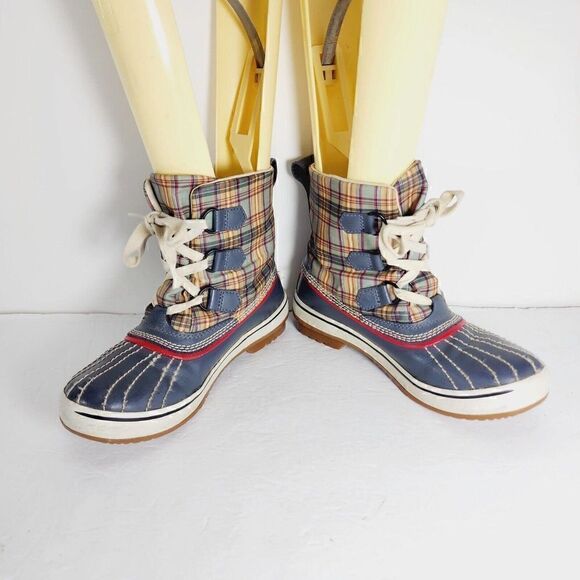 Sorel Women's Tivoli US 6 Waterproof Plaid Laced Winter Snow Boots NL 1857-028 - Picture 5 of 12